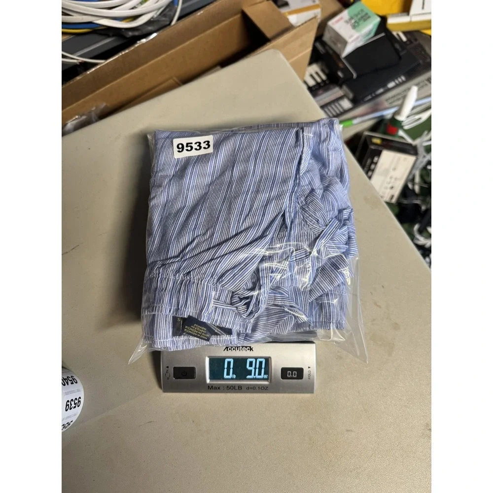 Polo Ralph Lauren Pajama Pants Baggy 3XL Blue Straight Leg Striped Drawstring